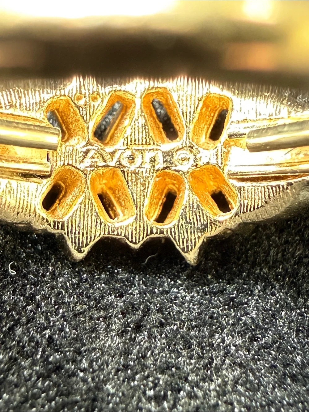 Vintage Avon “Royal Occasion” gold tone ring.